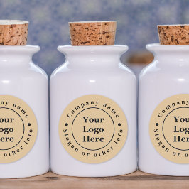 Schlicht, elegant braun runder aufkleber