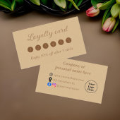 Schlicht, elegant braun treuekarte