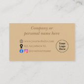 Schlicht, elegant braun treuekarte (Rückseite)