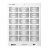 Schlicht Elegant Classical Simple Modern Gray Adressaufkleber (Vorne)