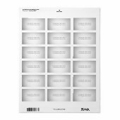 Schlicht Elegant Classical Simple Modern Gray Adressaufkleber (Vorne)