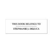 SCHLICHT ELEGANT DIESES BUCH GEHÖRT ZU IHREM NAMEN PERMASTEMPEL (Design)