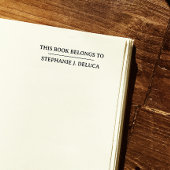 SCHLICHT ELEGANT DIESES BUCH GEHÖRT ZU IHREM NAMEN PERMASTEMPEL