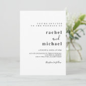 Schlicht Elegant Einladung (Stehend Vorderseite)