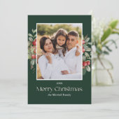 Schlicht Elegant Frohe Weihnachten Blumenbeeren FO (Stehend Vorderseite)