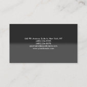 Schlicht Elegant Grau Beruflich Minimalistisch Visitenkarte (Rückseite)
