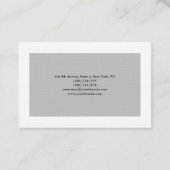 Schlicht Elegant Grau Weiß Minimalistisch Moderne Visitenkarte (Rückseite)