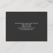 Schlicht Elegant Graugelb Minimalistisch Visitenkarte (Rückseite)