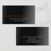 Schlicht Elegant Gray Black Beruflich Modern Visitenkarte (Vorne/Hinten)