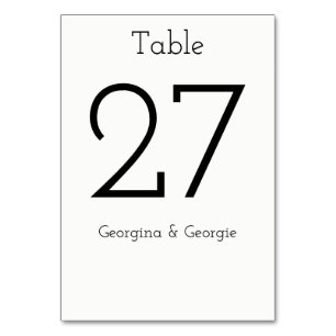 Schlicht, elegant, Minimalistisch, schlicht, schwa Tischnummer