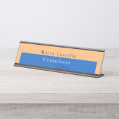 Schlicht Elegant Minimalistisch Schreibtischnamensplakette (Vorderseite )