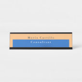 Schlicht Elegant Minimalistisch Schreibtischnamensplakette (Vorderseite )