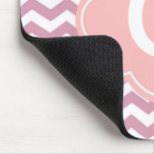 schlicht, elegant, modern, rosa Zickzack Mousepad (Ecke)