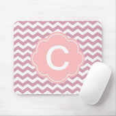schlicht, elegant, modern, rosa Zickzack Mousepad (Mit Mouse)