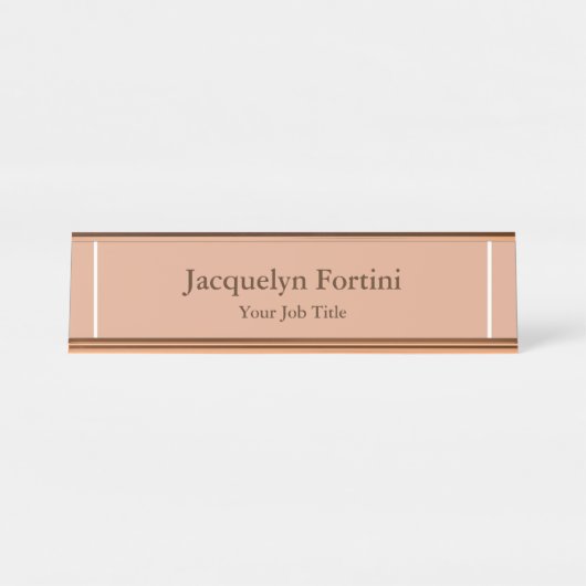 Schlicht Elegant Moderner Minimalistischer Chic Schreibtischnamensplakette (Vorderseite )