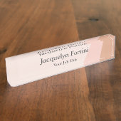 Schlicht Elegant Modernes Minimalistisch Namensplakette (Seite)