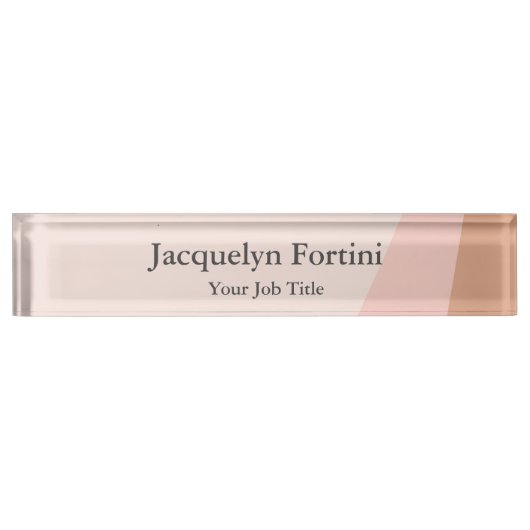 Schlicht Elegant Modernes Minimalistisch Namensplakette (Vorderseite)