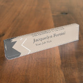 Schlicht Elegant Modernes Minimalistisch Namensplakette (Seite)