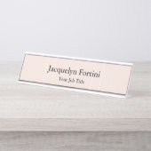 Schlicht Elegant Modernes Minimalistisch Schreibtischnamensplakette (Vorderseite )