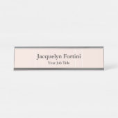 Schlicht Elegant Modernes Minimalistisch Schreibtischnamensplakette (Vorderseite )