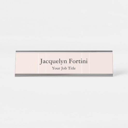 Schlicht Elegant Modernes Minimalistisch Schreibtischnamensplakette (Vorderseite )