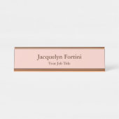 Schlicht Elegant Modernes Minimalistisch Schreibtischnamensplakette (Vorderseite )