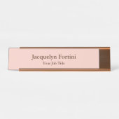 Schlicht Elegant Modernes Minimalistisch Schreibtischnamensplakette (Vorderseite )