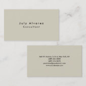 Schlicht Elegant Modernes Minimalistisch Visitenkarte (Vorne/Hinten)