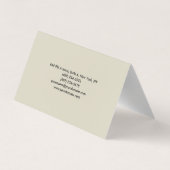 Schlicht Elegant Modernes Minimalistisch Visitenkarten (Rückseite)