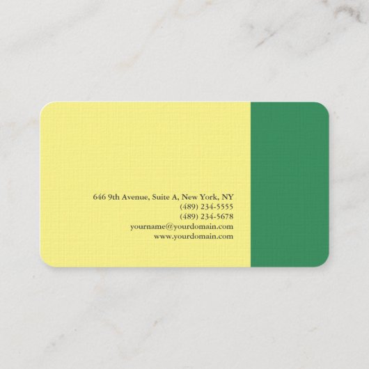 Schlicht Elegant Modernes Minimalistisches Meer Gr Visitenkarte (Rückseite)