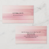 Schlicht Elegant Modernes Rosa Minimalistisch Visitenkarte (Vorne/Hinten)