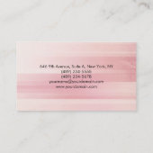 Schlicht Elegant Modernes Rosa Minimalistisch Visitenkarte (Rückseite)