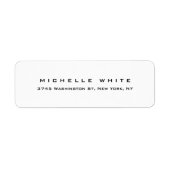 Schlicht Elegant Modernes, Schwarz-weißes Minimali (Vorne)