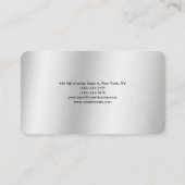 Schlicht Elegant Silver Gray Minimalistisch Modern Visitenkarte (Rückseite)