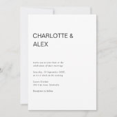 Schlicht elegante ein einladung (Vorderseite)