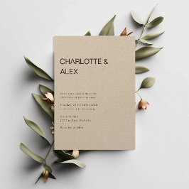 Schlicht elegante ein einladung