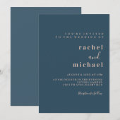 Schlicht elegante einladung (Vorne/Hinten)