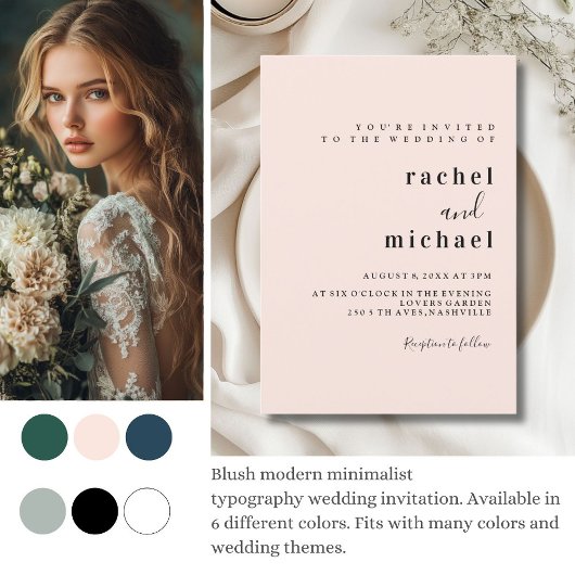 Schlicht elegante einladung