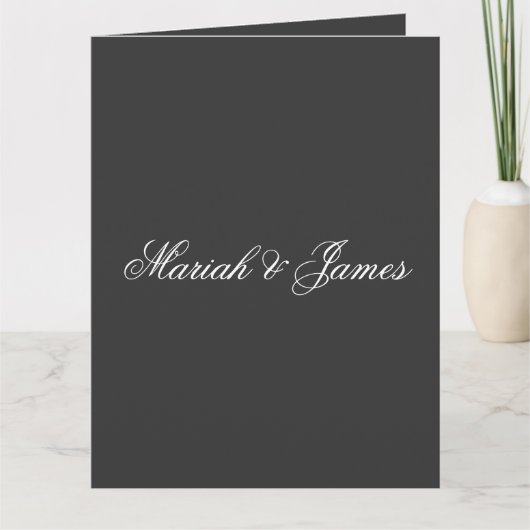 Schlicht Elegante Minimalistisch Moderne Karte (Vorderseite)