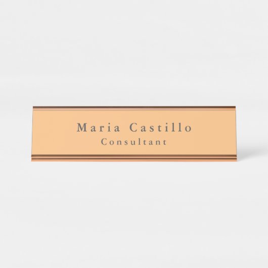 Schlicht Elegante Minimalistisch Moderne Schreibtischnamensplakette (Vorderseite )
