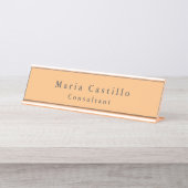 Schlicht Elegante Minimalistisch Moderne Schreibtischnamensplakette (Vorderseite )