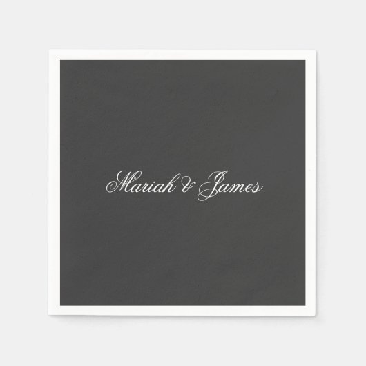 Schlicht Elegante Minimalistisch Moderne Serviette (Vorderseite)