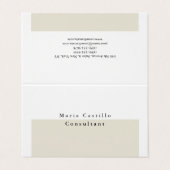 Schlicht Elegante Minimalistisch Moderne Visitenkarten (Außenseite Aufgefaltet)