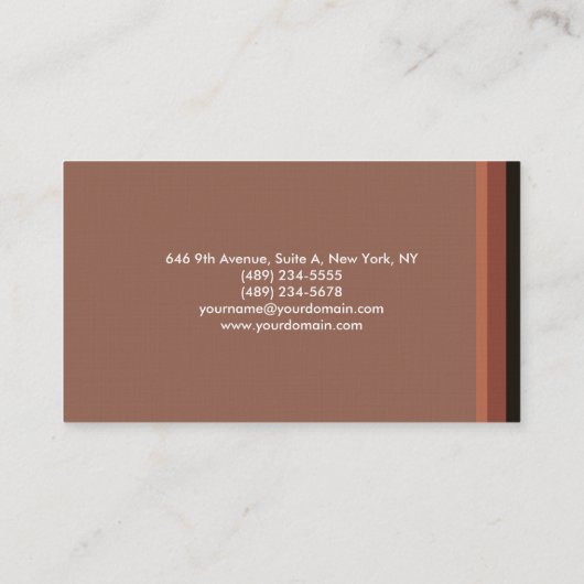 Schlicht Elegante Minimalistische Linen Visitenkarte (Rückseite)