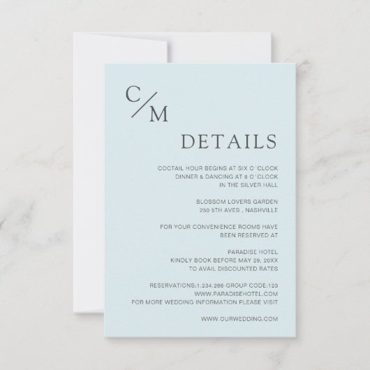 Schlicht elegante Monogramm (Vorderseite)