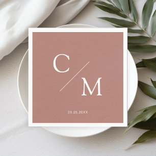 Schlicht elegante Monogramm Serviette