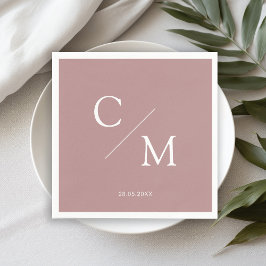 Schlicht elegante Monogramm Serviette
