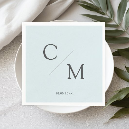 Schlicht elegante Monogramm Serviette