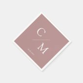 Schlicht elegante Monogramm Serviette (Ecke)