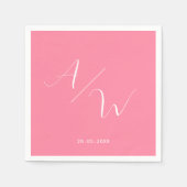 Schlicht elegante Monogramm Serviette Napkins (Vorderseite)